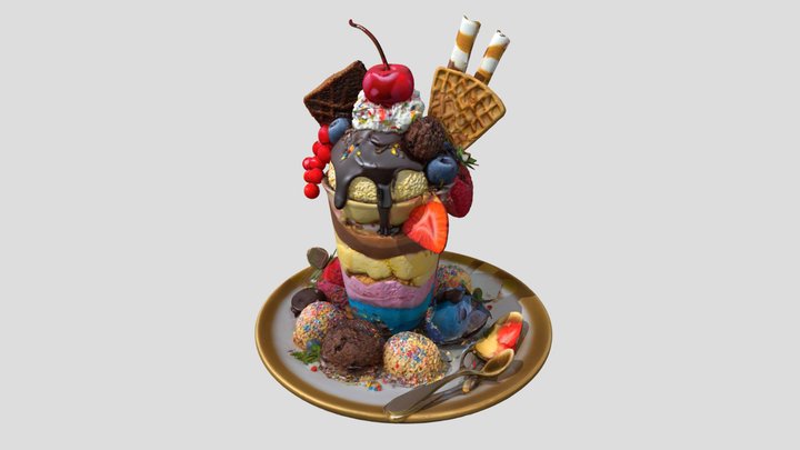 Stars and Scoops Sundae - dessert – Modelo 3D gratuito STL