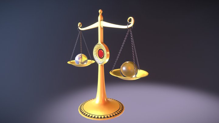 Antic gold scale 3D Model