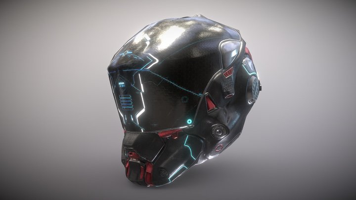 scifi helmet 3D Model