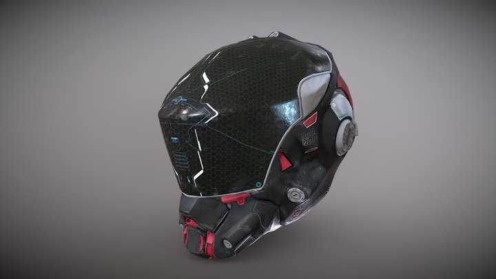 scifi helmet 3D Model