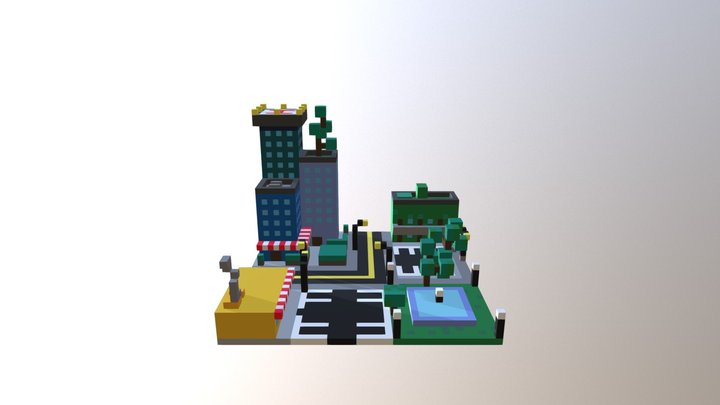 Mini-City 3D Model