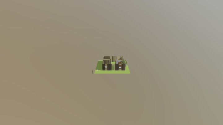 house model with materials 3D Model
