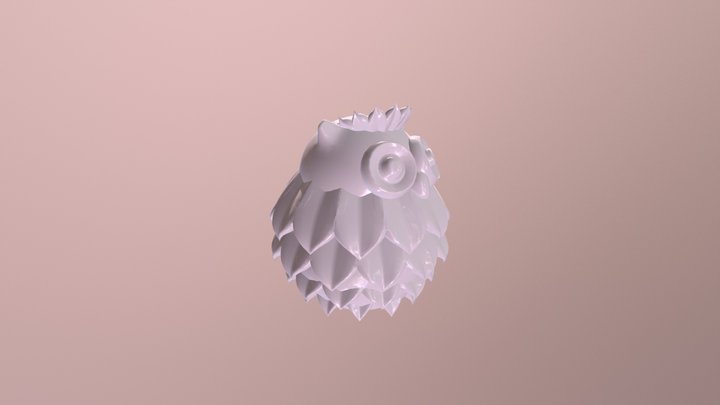 Flower  Owl 3D Model