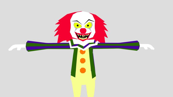 Clown neighbor textured 3D Model