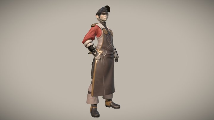 CC Final - FFXIV blacksmith 3D Model