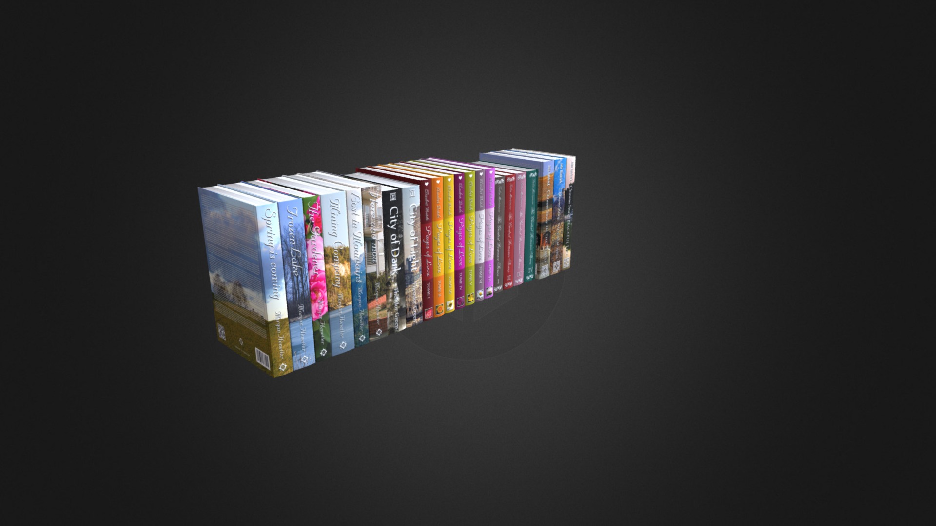 3D model Novel Books 1 - This is a 3D model of the Novel Books 1. The 3D model is about a group of books.