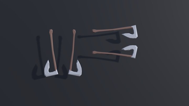 Axe low-poly 3D Model