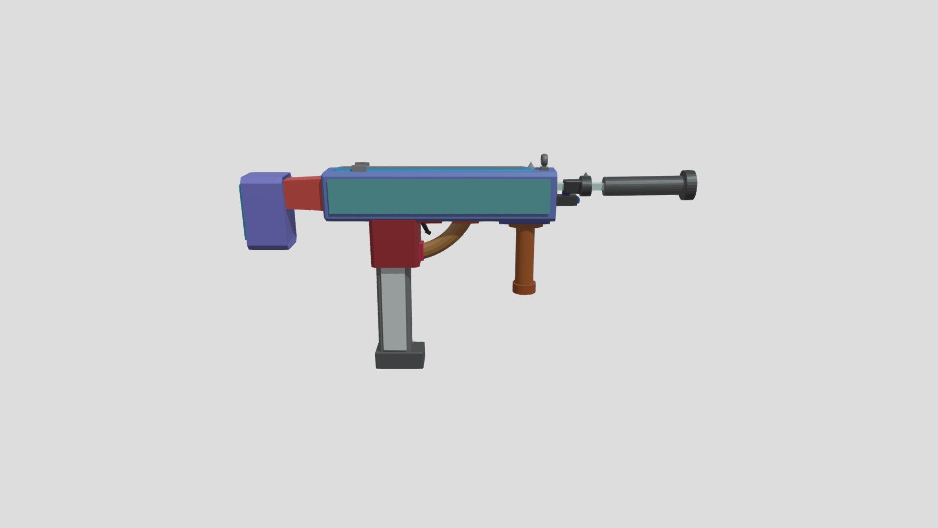 Micro-Uzi (coloured in blue and red)