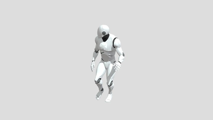 Walk Scared Fwd Look Right Loop IP 3D Model