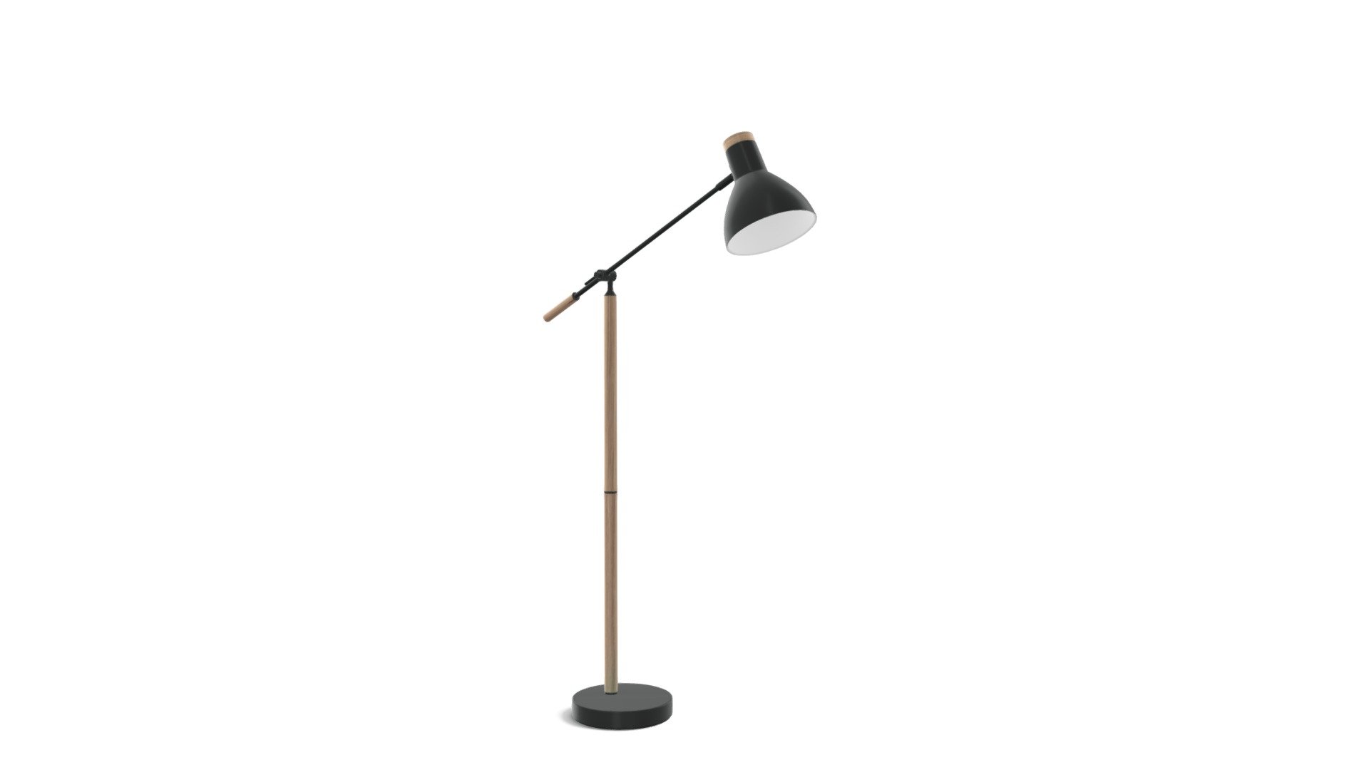Cohen Floor Lamp,Deep Grey and American Oak