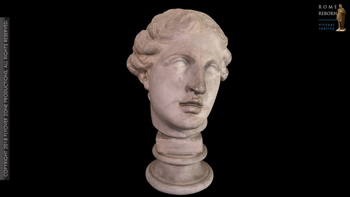 3D rendering of Pergamon Altar, head