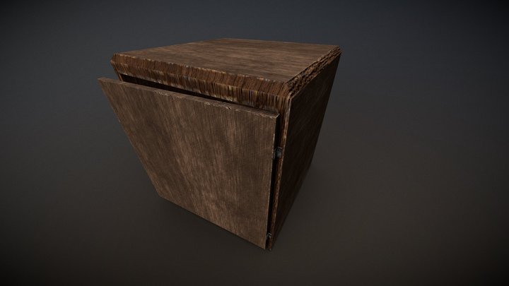 Wooden Cabinet 3D Model