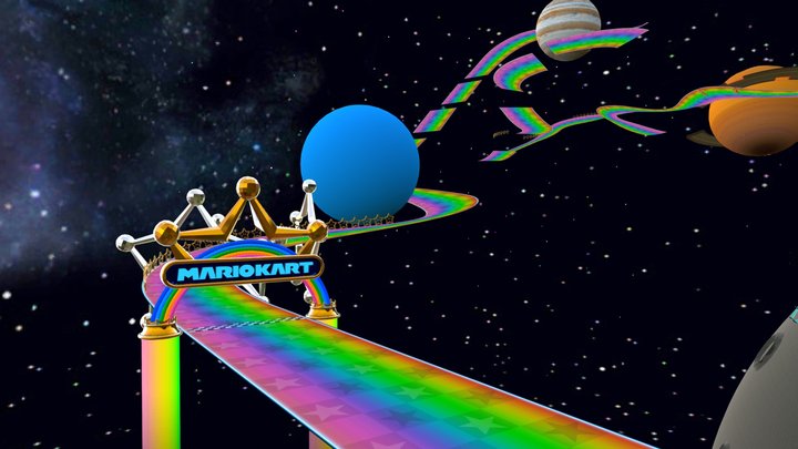 3DS Rainbow Road 3D Model