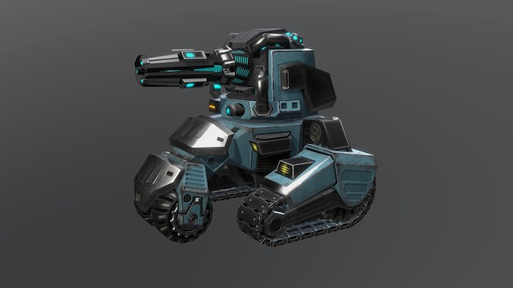Lightning Gun Tank 3D Model