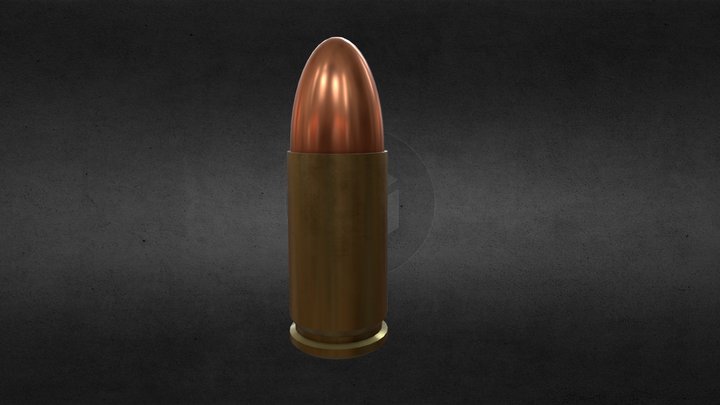 9MM Cartidge 3D Model