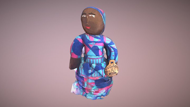 Mercy Doll by Belizean artist, Ms. Mercy Sabal 3D Model