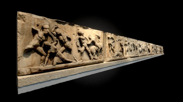 Marble Frieze No.1 / Μαυσωλείο της Αλικαρνασσού – Free 3D Model STL