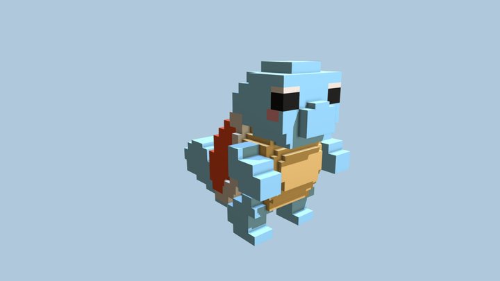 Squirtle - Voxel art 3D Model