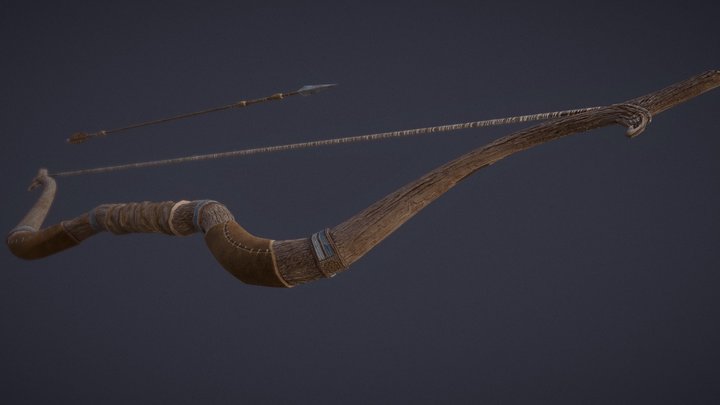 Bow and Arrow 3D Model