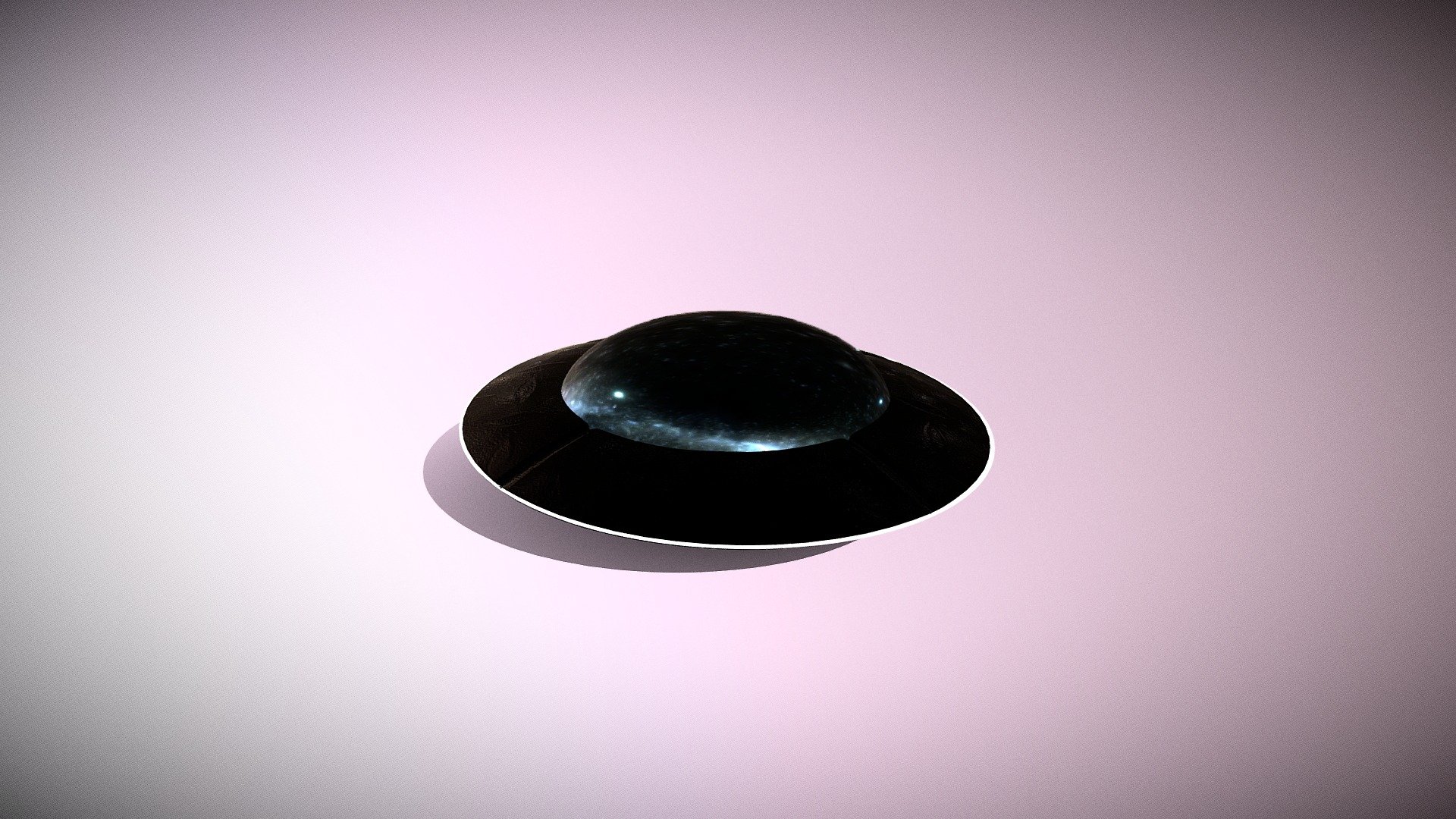 UFO flying through space