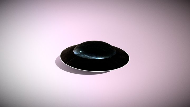 UFO flying through space 3D Model