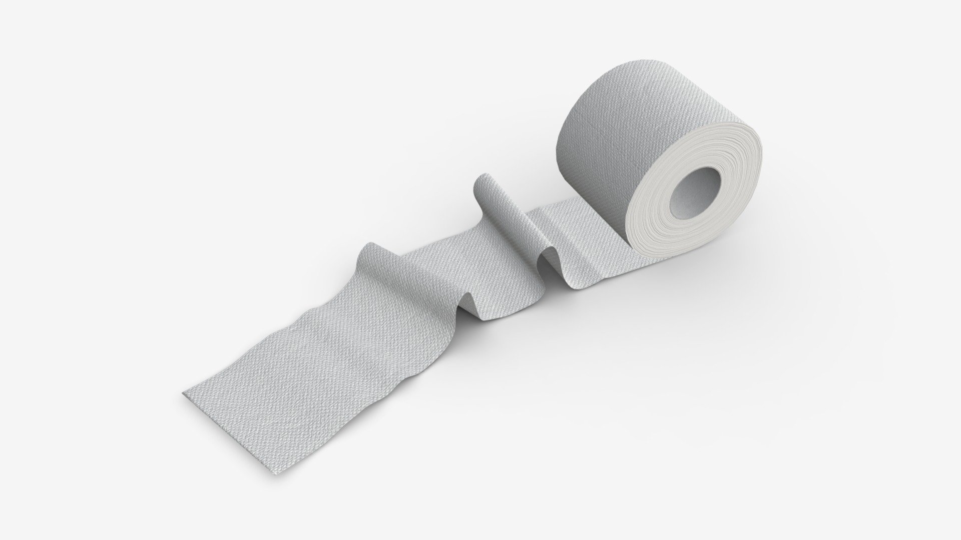 Toilet Paper Roll with Unrolled Part - Buy Royalty Free 3D model by ...