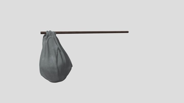 Potli with Stick 3D Model