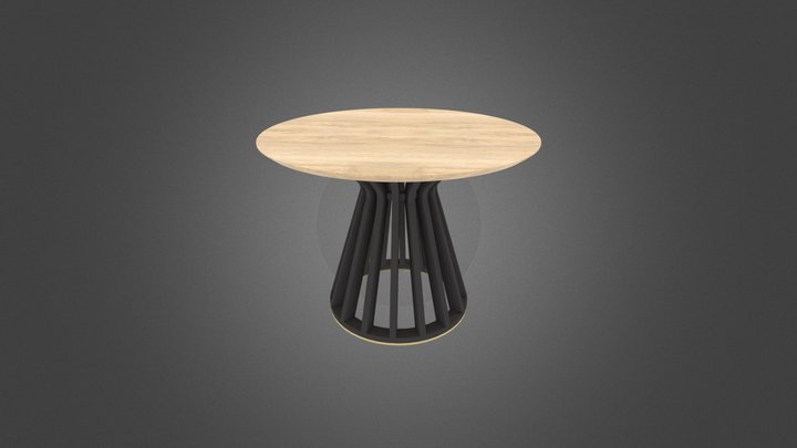 sawal Round Dining Table 3D Model
