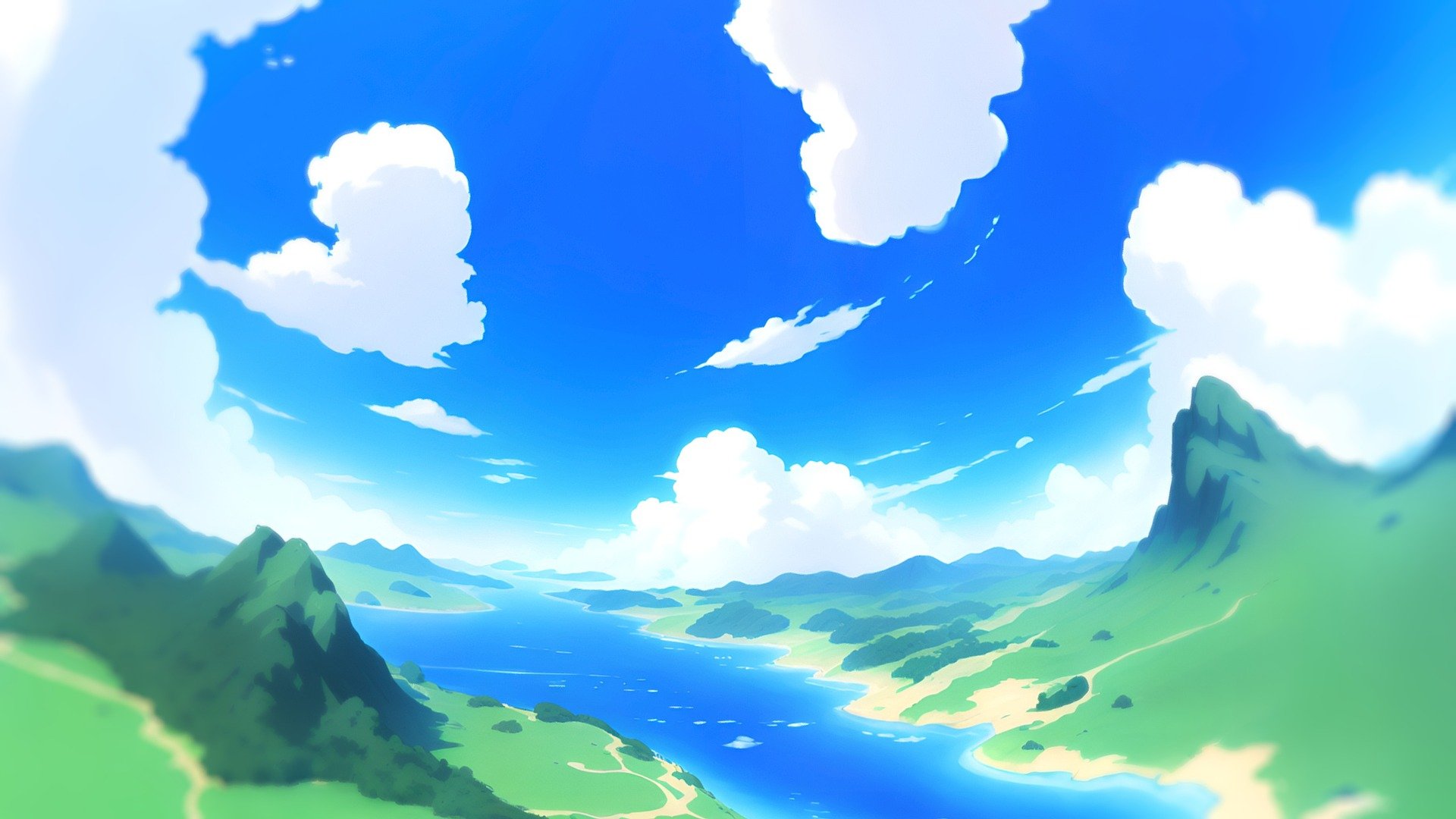 Beautiful anime landscape with sky and clouds, Anime landscape, anime  countryside landscape, anime landscape wallpapers, anime beautiful peace  scene - SeaArt AI