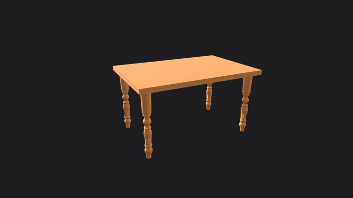 Wooden Table – Modelo 3D gratuito STL