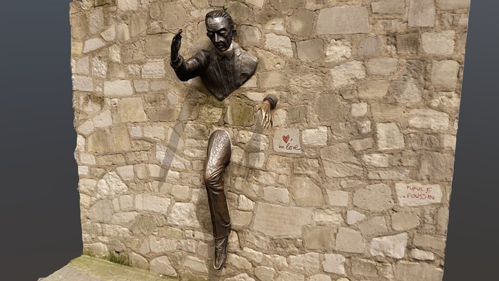 Le passe-muraille par Jean Marais, Paris 3D Model