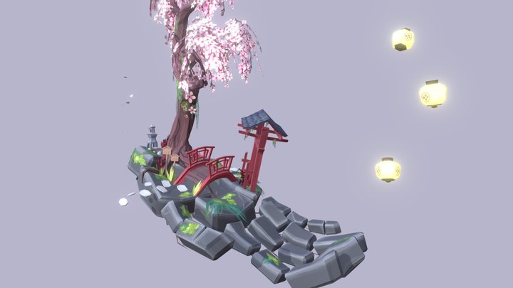 Garden Diorama LR 3D Model
