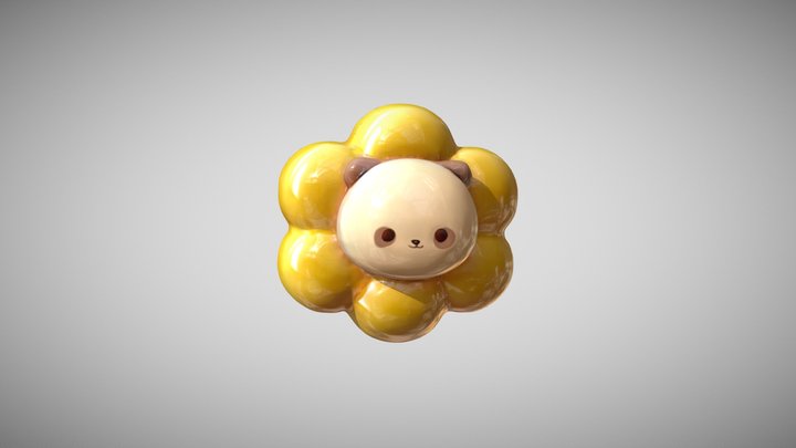 Blossom Dreams: Cozy Teddy Hug 3D Model