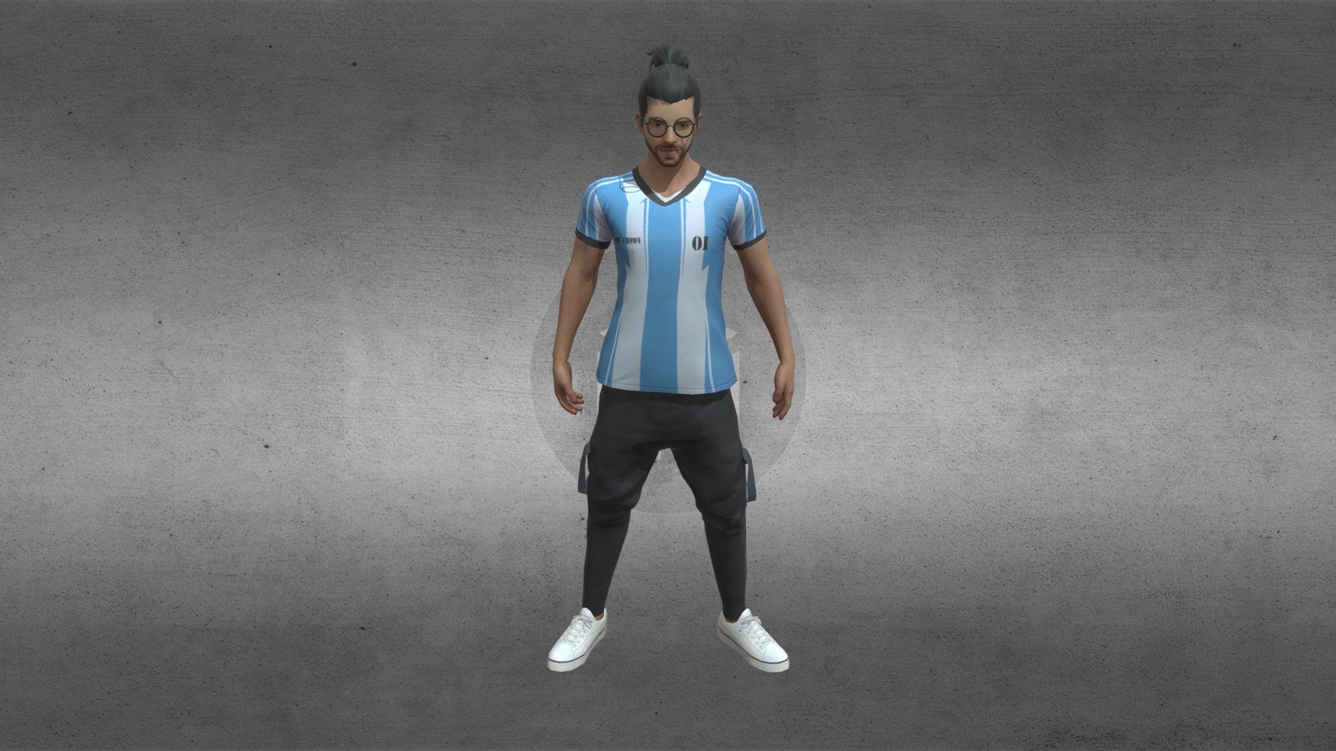 freefire new blue jersey model by pace gaming