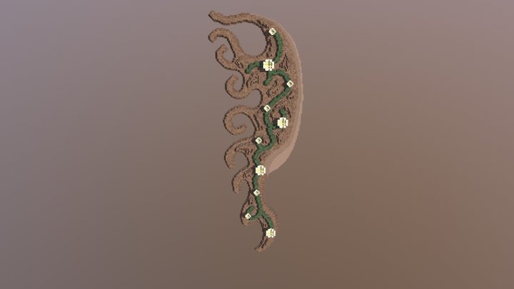 Wood Socket Sword 3D Model