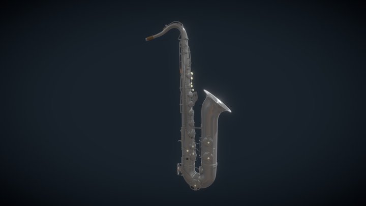 Saxophone from real life 3D Model