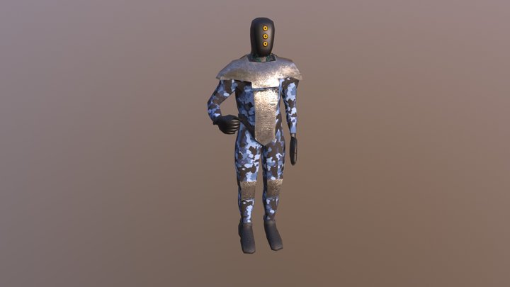 Police Android 3D Model