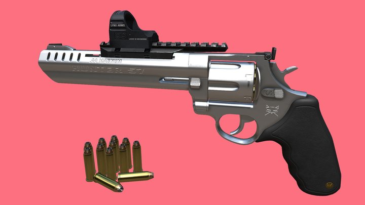 .44 Magnum Revolver "Hunter 57" 3D Model