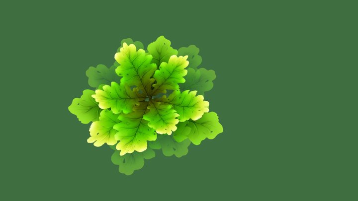 Leaf Cluster 3D Model