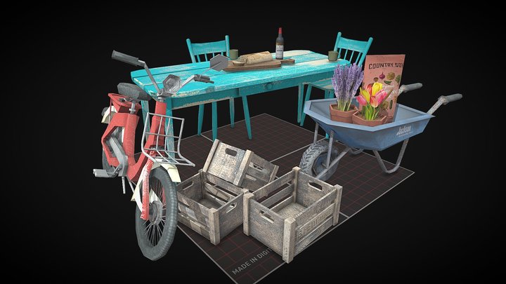 DAE 5 Finished props - Grandma's House 3D Model