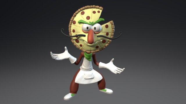 Pizza Face 3D Model