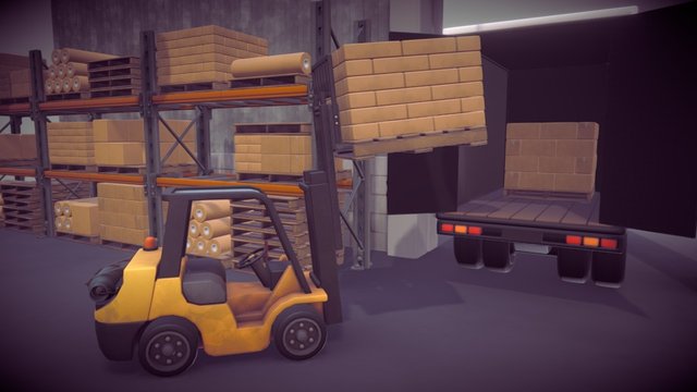 Warehouse Delivery 3D Model