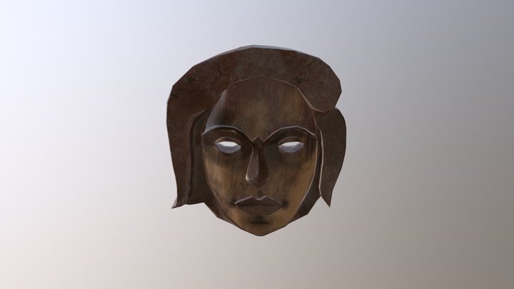 Maska afrykańska - autoportret 3D Model