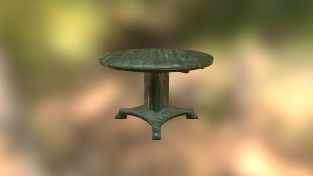 Saloon Table 3D Model