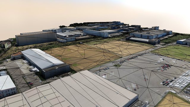 Industrie Möhlin - Terrain and 3D-Buildings 3D Model