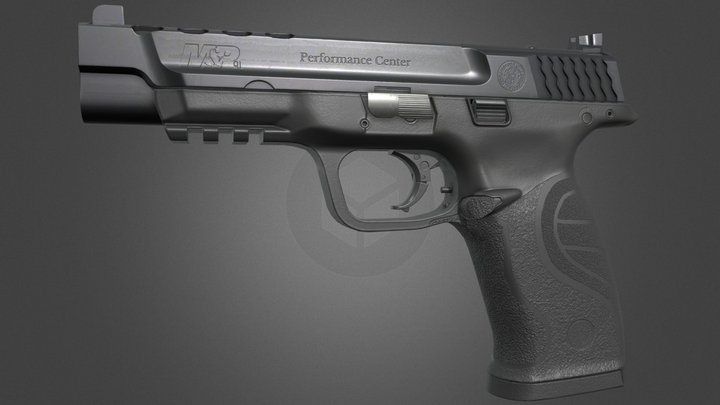 Smith & Wesson M&P9 Performance Center Ported 3D Model