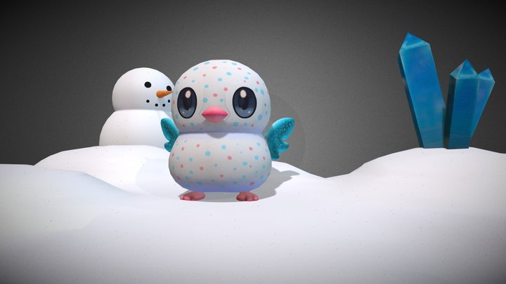 Pengpeng, The Snow Penguin (Commission) 3D Model