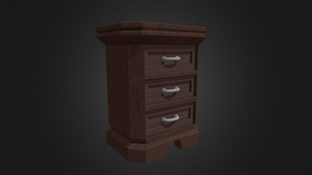 Old wooden nightstand