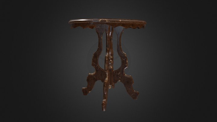 Pedestal Table 002 High 3D Model