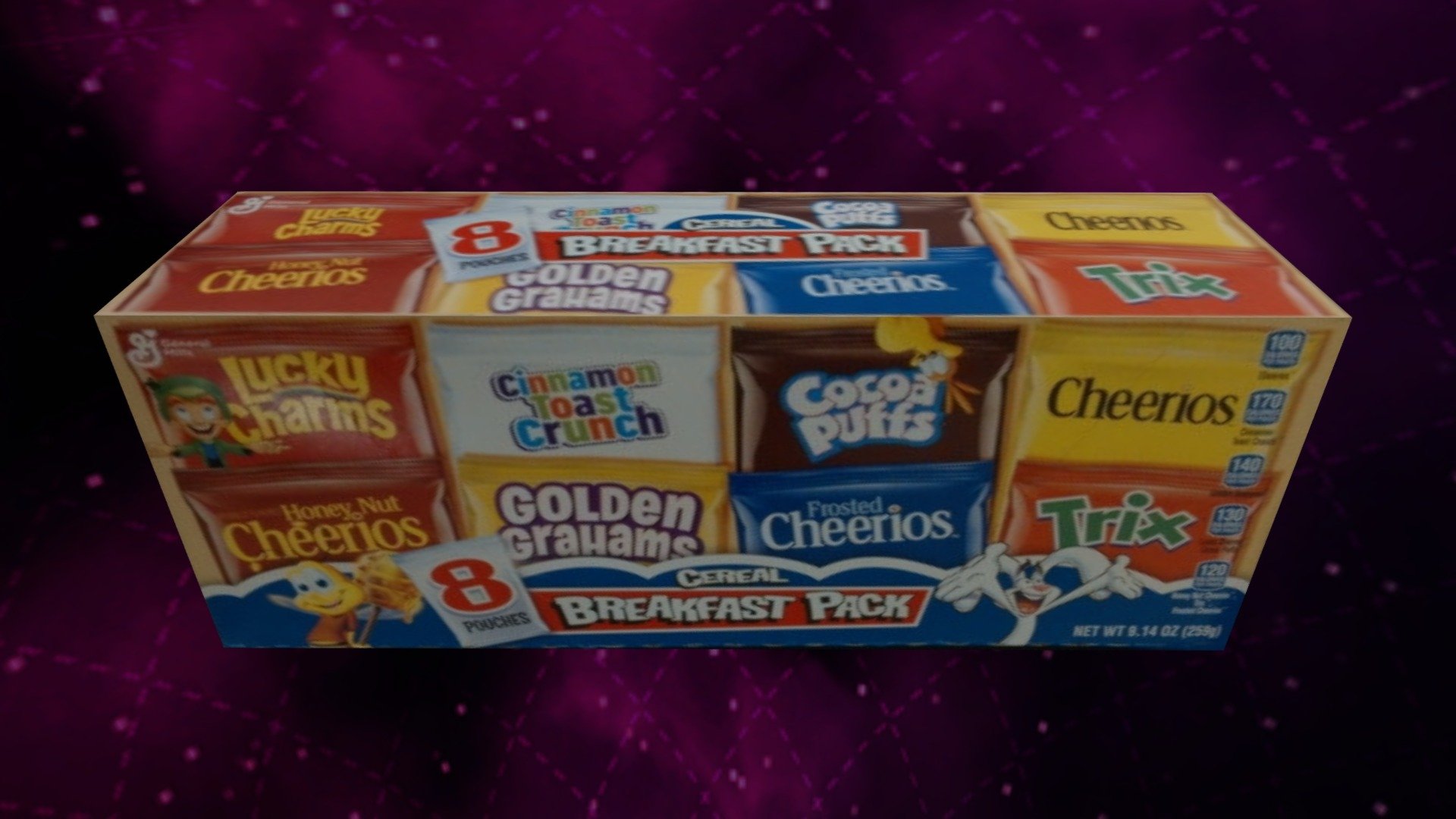 American Cereal Multi-Pack .glb Free Low Poly